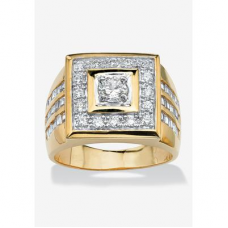 Square Ring by PalmBeach Jewelry in Gold (Size 8)