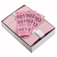 Winco CCK-5PK Coat Check, Pink (500 pieces per box)