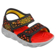 Skechers Boy's S Lights: Hypno-Splash - Sun Sonic Sandals, Black/Red, 13.0