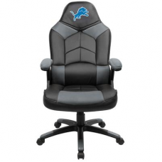 Black Detroit Lions Oversized Gaming Chair