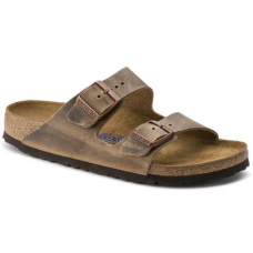 BIRKENSTOCK Arizona Oiled Leather Tobacco Brown Two-Strap Sandals