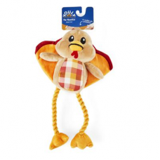 YOULY The Thanksgiving Collection Turkey Rope Legs Dog Toy, Large