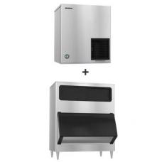 Hoshizaki F-1501MWJ-C/B-1150SS 1376 lb Nugget Ice Maker w/ Bin - 1148 lb Storage, Water Cooled, 208-230v/1ph