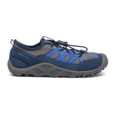 Merrell Kid's Hydro Lagoon Sandal, Size: 1, Grey/Navy