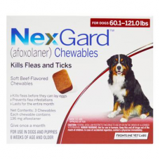 Nexgard For Dogs 25.1 - 50 Kg (Red) 3 Chews