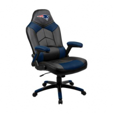 Black New England Patriots Oversized Gaming Chair