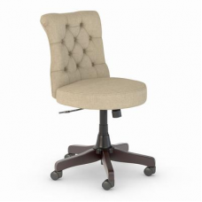 Bush Furniture Salinas Mid Back Tufted Office Chair in Tan Fabric - Bush Furniture SAL009TN